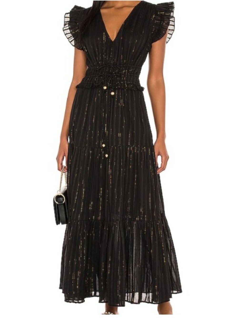 Karina Grimaldi Karla Metallic Dress